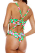 Luli Fama Strawberry Fields Wavy Luxe Stitch Suspender Ruched Back Brazilian Bottom